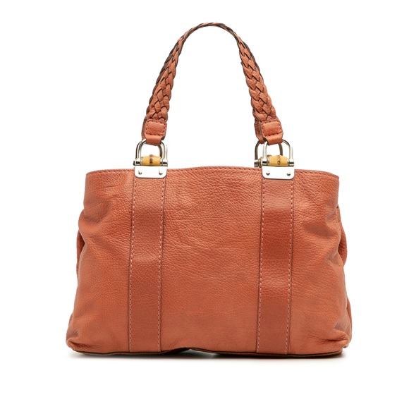 Pre-Loved Gucci Medium Leather Bamboo Libeccio Tote - Picture 1 of 11